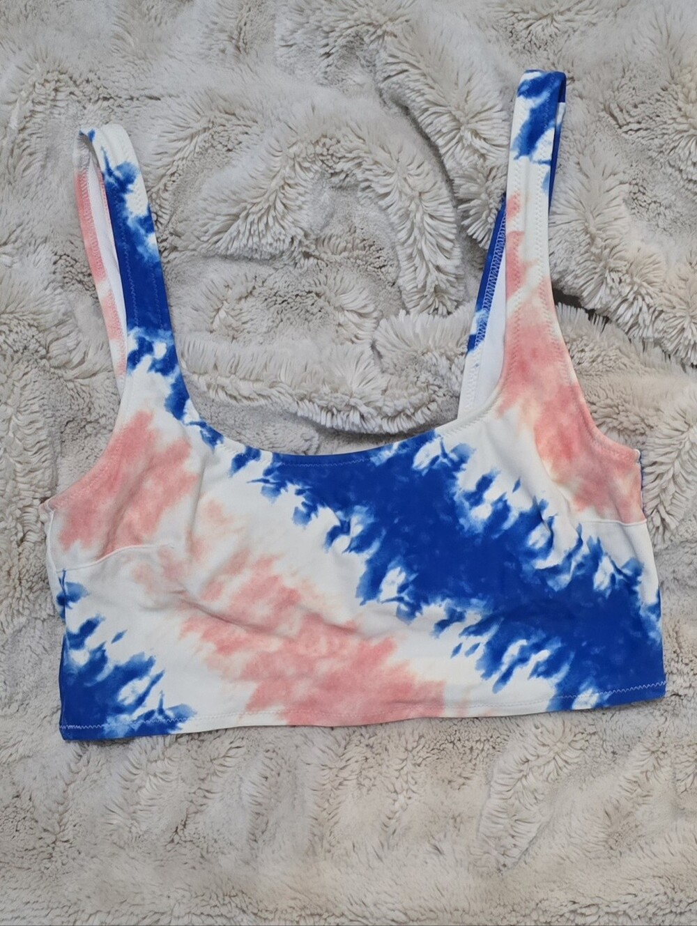 Aerie Tie-Dye Bikini Top - Blue & Pink